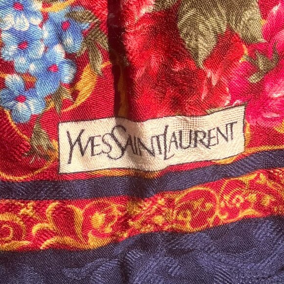 Yves Saint Laurent Scarf Rose Vintage - Picture 1 of 3